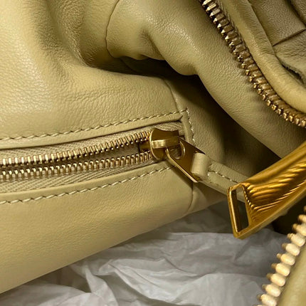 Bottega Veneta Jodie Maxi Lambskin Leather Beige Oats 70cm