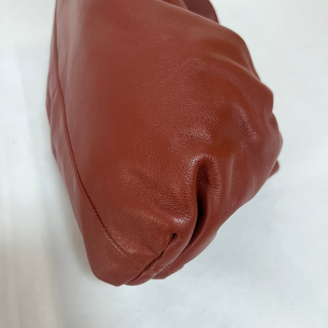 Bottega Veneta Pouch Calfskin Leather Brick Red Large