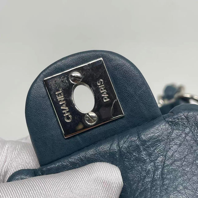 Chanel Cambon Multi-pocket Ligne Reporter Bag Medium Navy Calfskin Leather