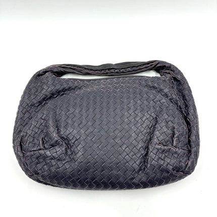 Bottega Veneta Belly Hobo Intrecciato Leather Navy Purple Inside 5077 Medium 40cm
