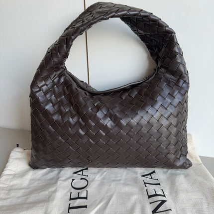 Bottega Veneta Hop Hobo Small Medium Leather Chocolate Brown