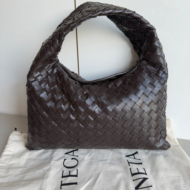 Bottega Veneta Hop Hobo Small Medium Leather Chocolate Brown