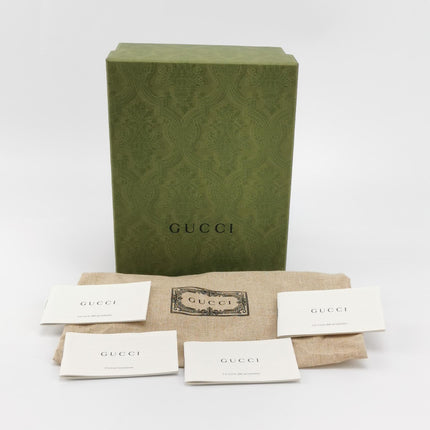 Gucci Mini Crystal Monogram and Bow Green Nylon Clutch With Chain