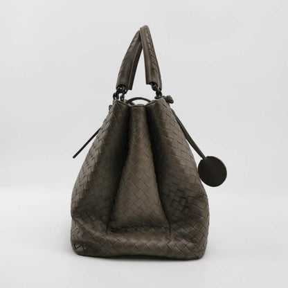 Bottega Veneta Roma Large Intrecciato Nappa Leather Grey 35cm