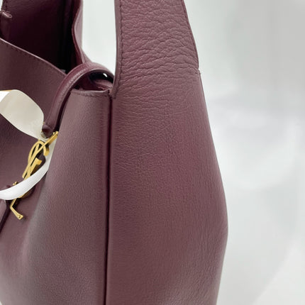 Yves Saint Laurent YSL Le 5 A 7 Hobo Small Burgundy Calfskin Shoulder Bag