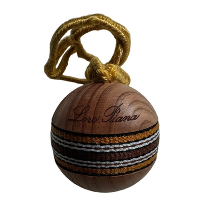 Loro Piana Ribbon-Accent Wooden Sphere Charm-Luxbags