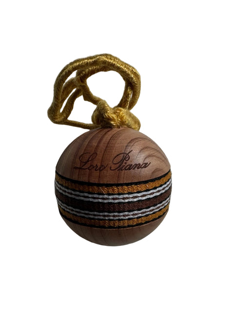 Loro Piana Ribbon-Accent Wooden Sphere Charm-Luxbags