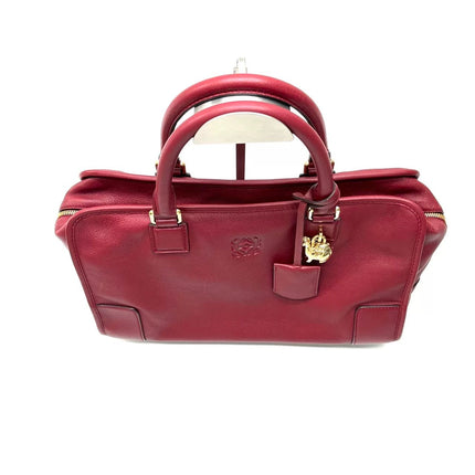 Loewe Amazona 36 Medium Burgundy Leather Dragon Lock Gold-tone Hardware