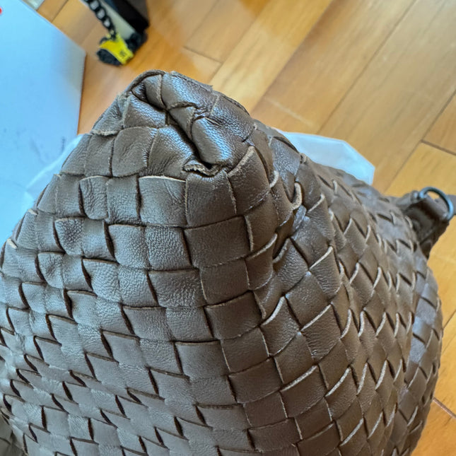 Bottega Veneta Maxi Convertible Tote Dark Chocolate Brown Leather 50cm