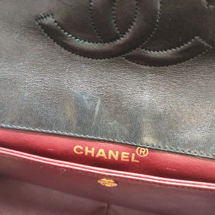Chanel Classic Flap Vintage 1989 Black Lambskin Leather with 24k Gold Hardware