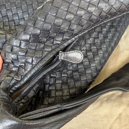 Bottega Veneta Veneta Hobo Maxi Black Tiny Fringes Leather 51cm