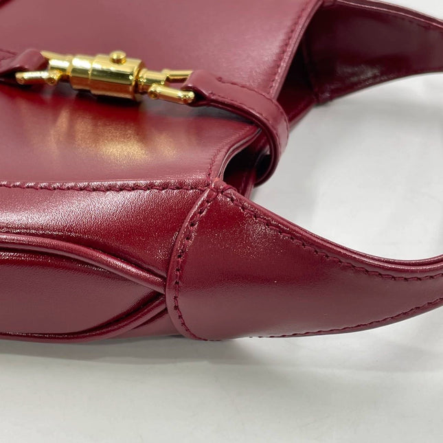 Gucci Jackie 1961 Mini Red Burgundy Leather Bag No Strap