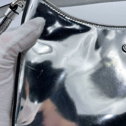Sold Prada Cleo Silver leather shoulder bag