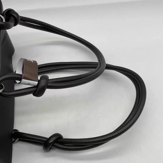 Chanel Cambon Large Dark Brown Calfskin Leather Double Strap Handbag