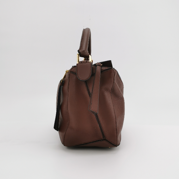 Sold Loewe Puzzle Medium Dark Brown Calfskin leather Bag