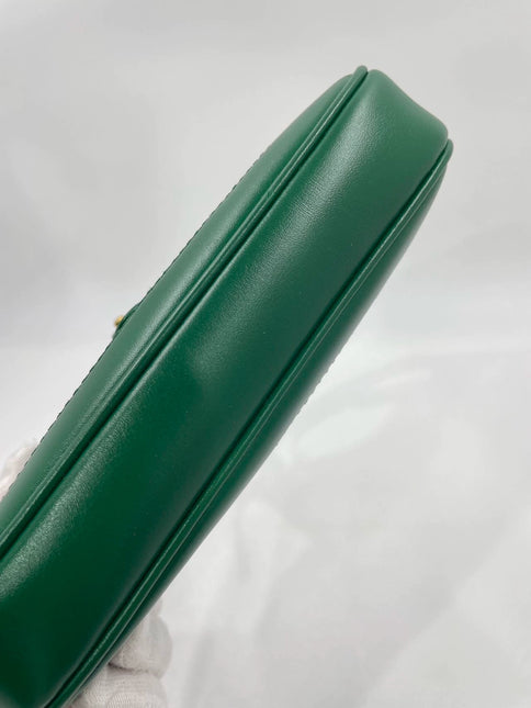 Gucci Jackie 1961 Mini Handbag in Green Leather with Adjustable Strap