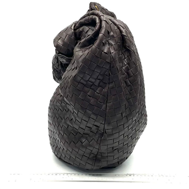 Bottega Veneta Jodie Maxi Lambskin Leather Chocolate Brown 70cm