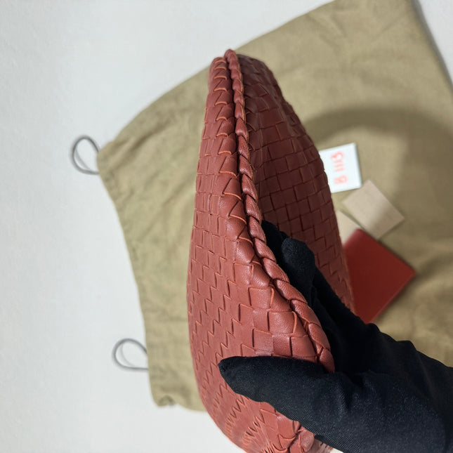 Sold Bottega Veneta Veneta Hobo Small Burgundy 40cm Lambskin Leather