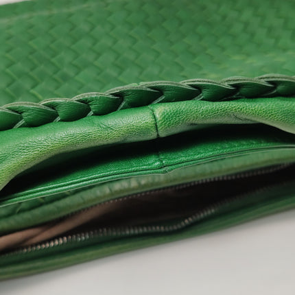 Bottega Veneta Hobo Bag Lambskin Leather Green 40cm