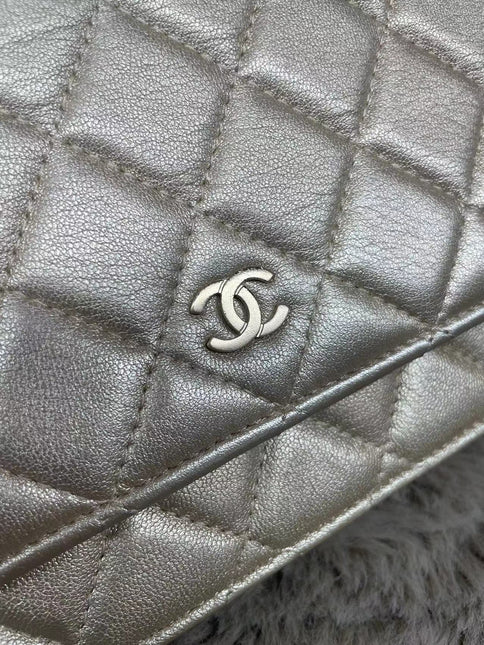 Sold Chanel Wallet on Chain WOC Gold Lambskin Leather