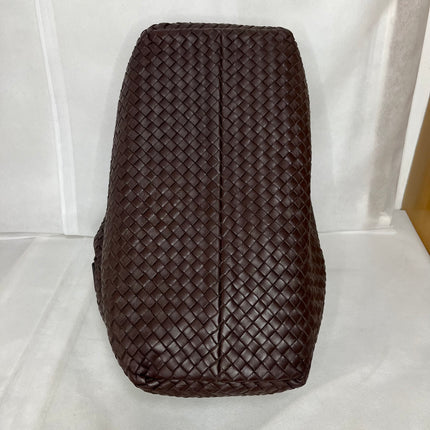 Bottega Veneta Cabat Tote Intreccio Leather Chocolate Brown 42cm