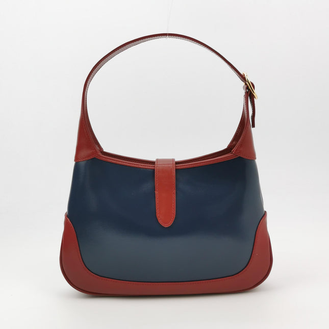 Gucci Jackie 1961 Small Navy and Burgundy Leather Crossbody Bag