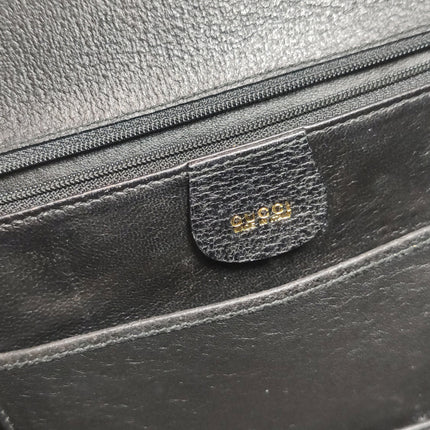 Gucci Bamboo 1947 Top Handle Bag Leather Medium Black