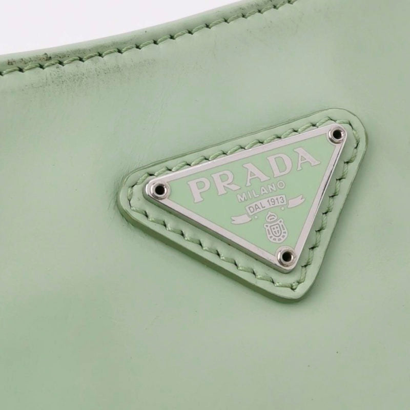 Prada Cleo Green Smooth Leather Shoulder Bag