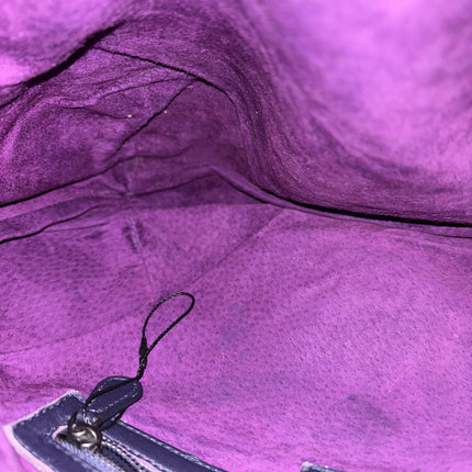 Bottega Veneta Belly Hobo Intrecciato Leather Navy Purple Inside 5077 Medium 40cm