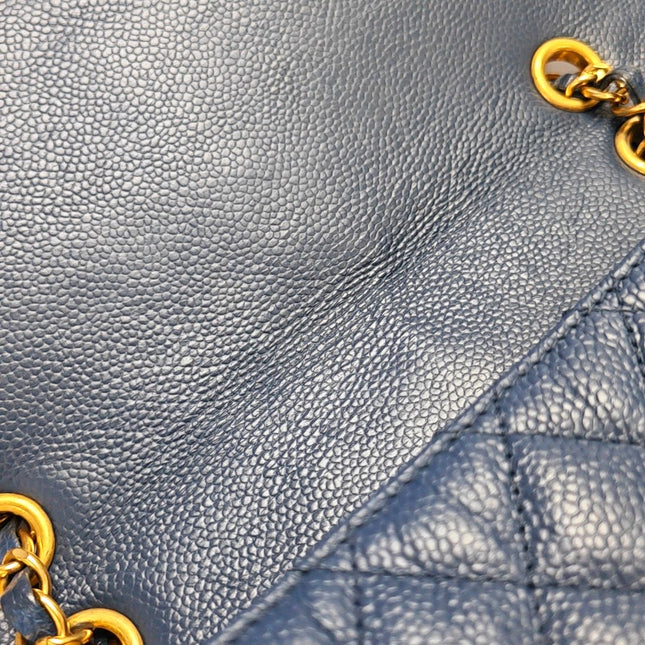 Chanel Paris Limited Medium Navy Caviar Leather Gold Hardware 2015-16