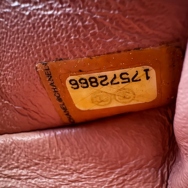 Chanel Classic Flap Medium Pink Orange Patent Leather Silver HW, 2012-2013