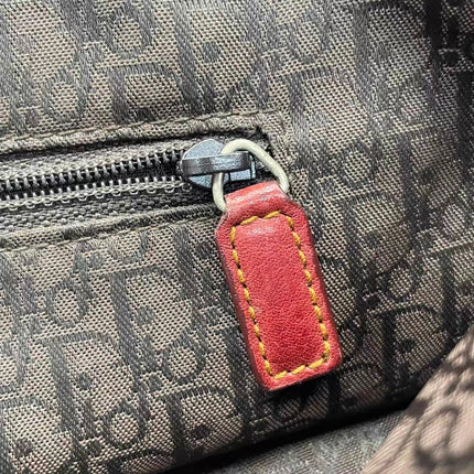 Dior Vintage Gaucho Large Red Leather Crossbody Bag