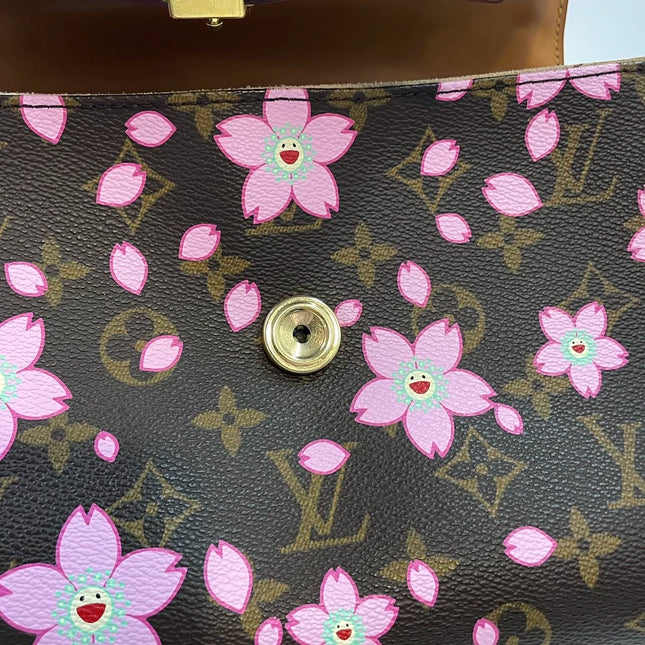 Louis Vuitton x Takashi Murakami Cherry Blossom Sack Reto PM Monogram Handbag