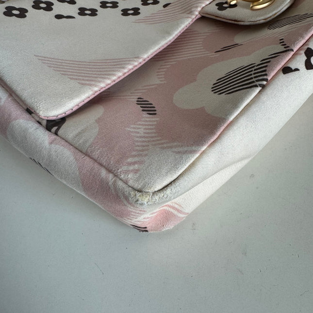 Chanel Camellia Flap Bag Pink Floral Printed Satin Medium, 2005-2006