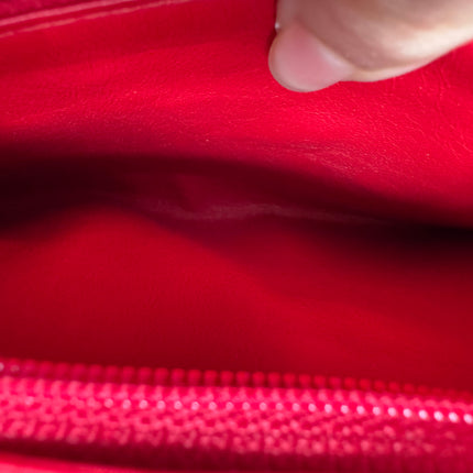 Chanel Classic Flap Medium Vintage Red Nylon Satin with 24k Gold Plated HW