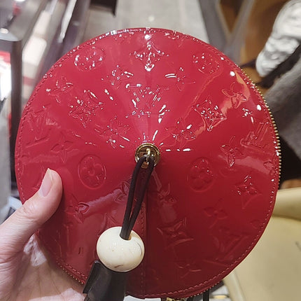 Louis Vuitton Toupie Red Patent Leather Crossbody Bag