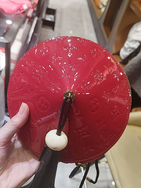Louis Vuitton Toupie Red Patent Leather Crossbody Bag