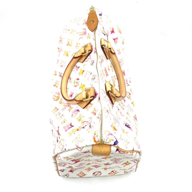 Louis Vuitton Speedy 35 Monogram Watercolor Pink Handbag Richard Prince 2008