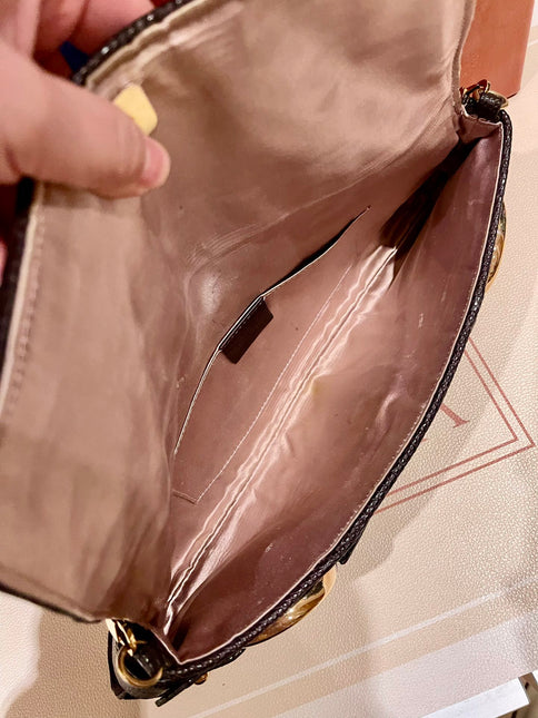 Sold Gucci Horsebit 1955 Large Velvet Purple Shoulder Bag