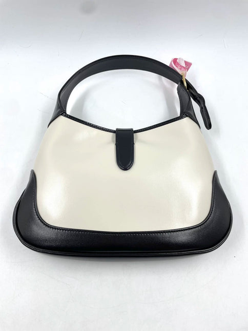 Gucci Jackie 1961 Black & White Leather Bag Small