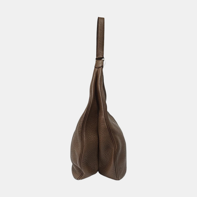 Hermes Gao Étoupe Dark Grey Clemence Leather Hobo Shoulder Bag 2008