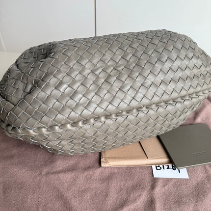 Bottega Veneta Belly Hobo Intrecciato Grey Leather Medium 40cm