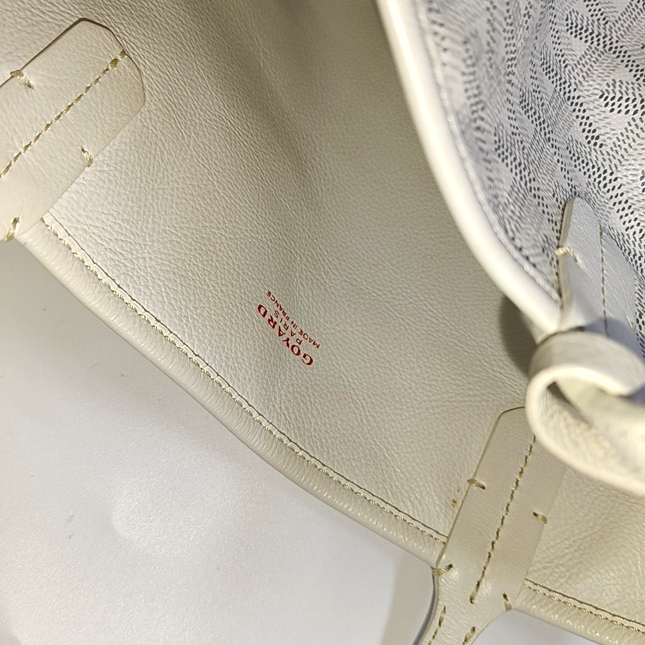 Sold Goyard Anjou Mini Tote White Leather Reversible