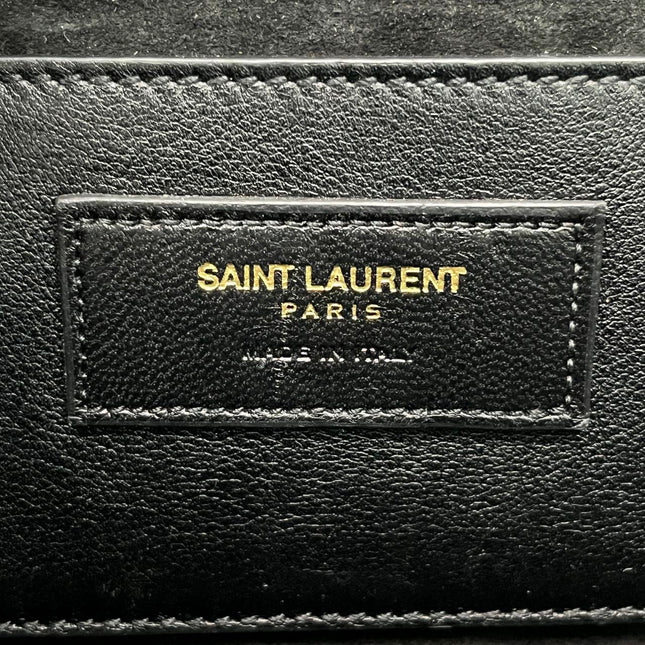 YSL Saint Laurent Kate Small Pony-style Calfskin Leather Leopard Print Tassle Crossbody Bag