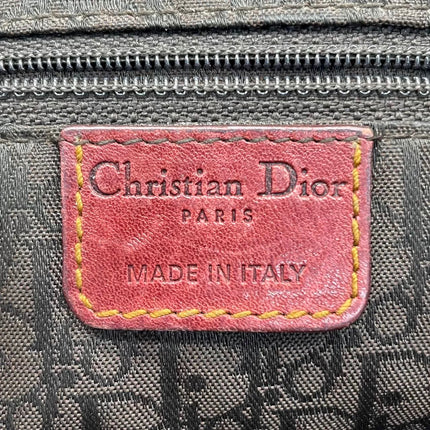 Dior Vintage Gaucho Large Red Leather Crossbody Bag