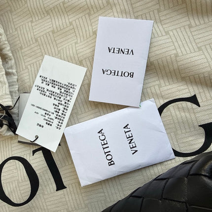 Bottega Veneta Hop Black Intrecciato Leather Maxi Hobo Bag 54cm