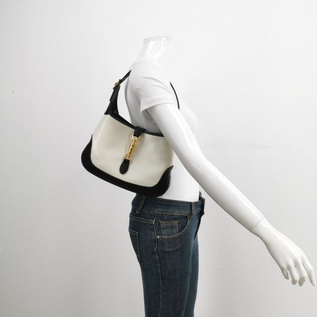 Sold Gucci Jackie 1961 Black & White Leather Bag Small