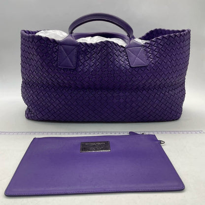 Bottega Veneta Cabat Large Intreccio Leather Tote Bag Purple with Pouch 40cm