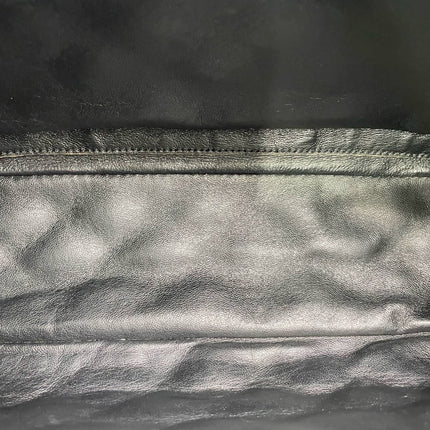 Chanel Classic Flap Maxi Black Soft Caviar Leather Silver-tone Hardware Giant CC Logo