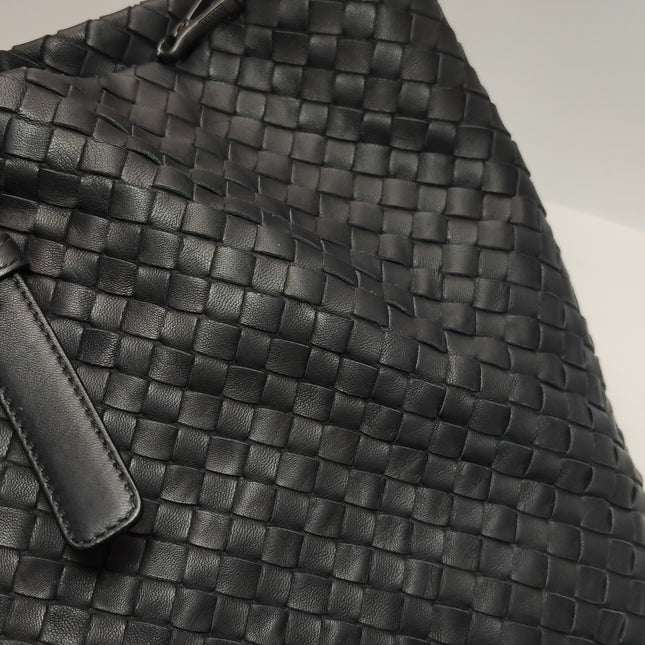 Bottega Veneta Cesta Shopper Tote Intrecciato Black Leather Large 50cm